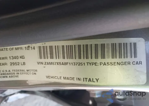 2015 Maserati Ghibli z USA, uszkodzony, nr VIN ZAM57XSA8F1137251